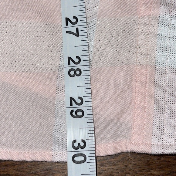 AVA ViV Plaid Pink & Silver Button Down Blouse Sz. 2X - Picture 11 of 12